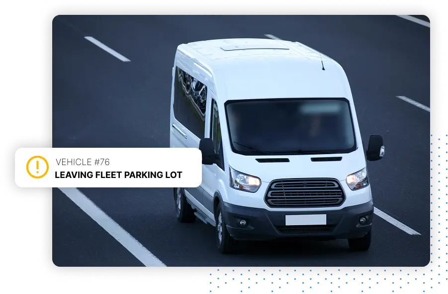 Leaving Fleet Parking Lot Alert