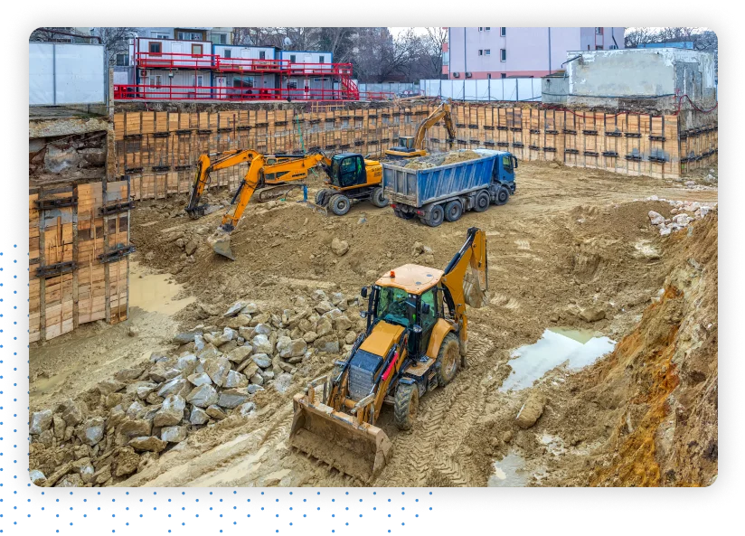 Vehicles on Construction Site